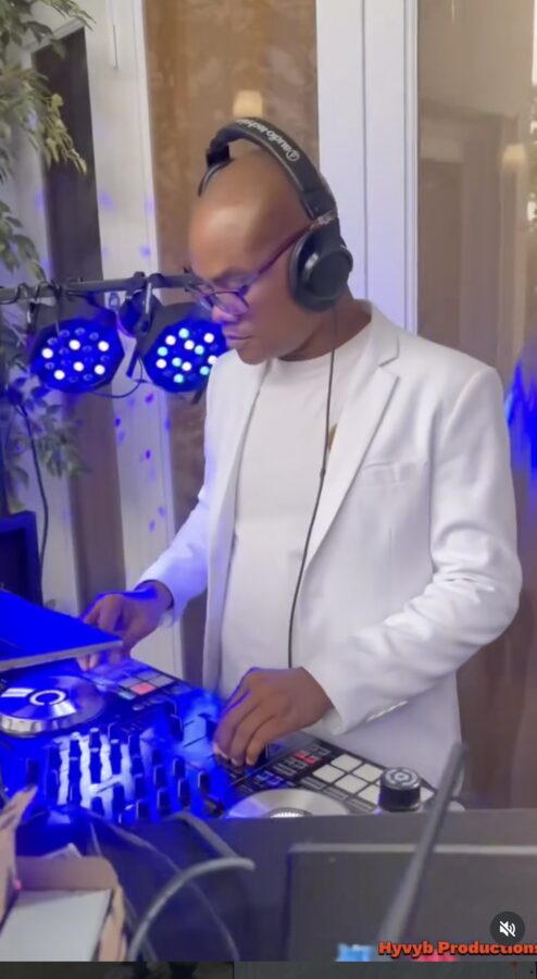 DJ Hyvyb performing at a celebration